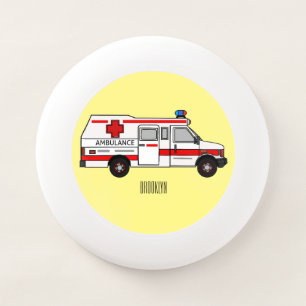 Ambulance cartoon illustration Wham-O frisbee