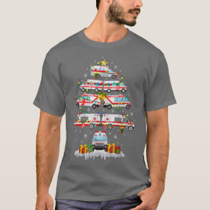 Ambulance Christmas Tree AMR Funny EMS EMT Paramed T-Shirt