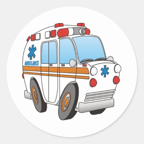 Ambulance Classic Round Sticker