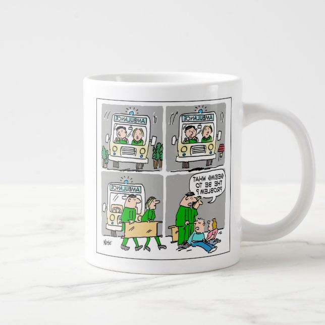 Ambulance Driver or Paramedic Giant Coffee Mug (Right)