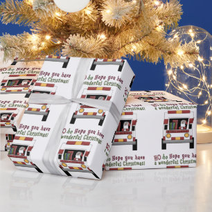 Ambulance Driver Santa Holiday wrapping paper