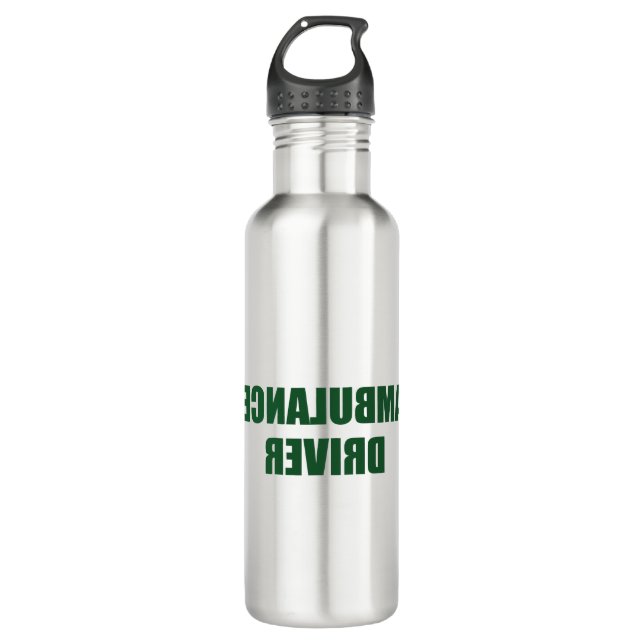 Ambulance Driver Stainless Steel Water Bottle (Front)