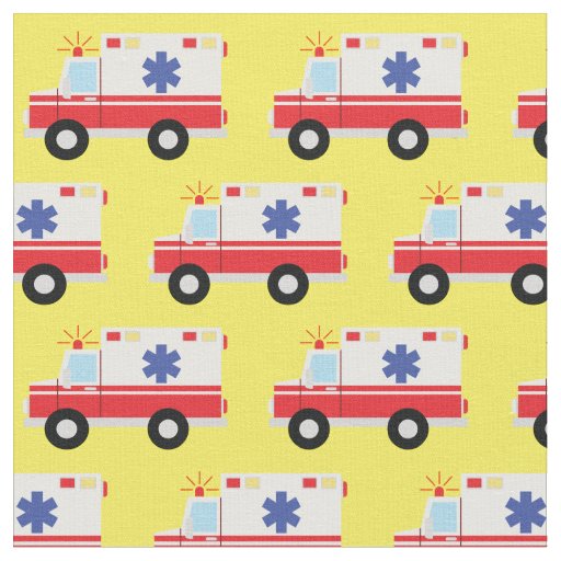 Ambulance EMT Emergency Vehicles Fabric