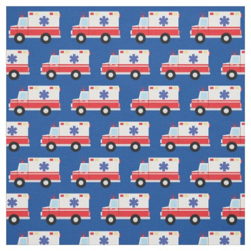 Ambulance EMT Emergency Vehicles Fabric
