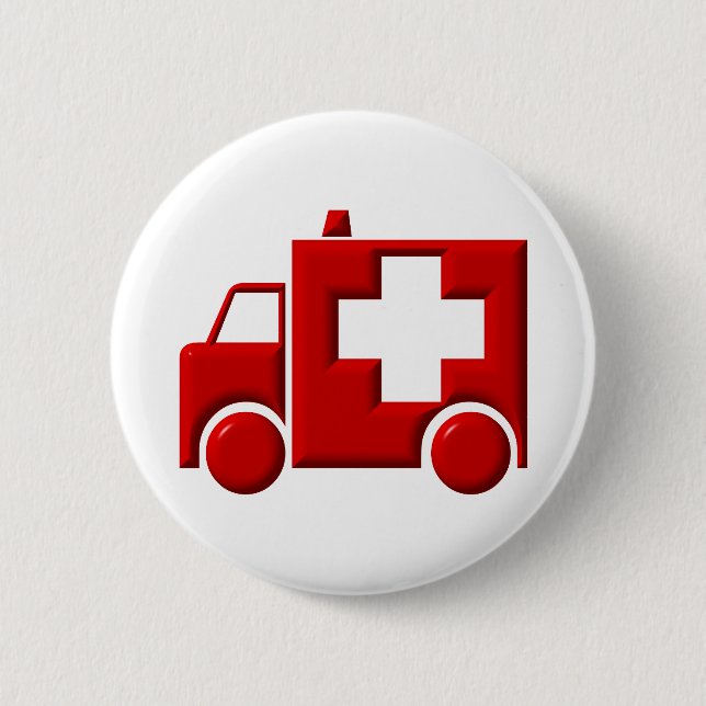 Ambulance / EMT Pinback Button (Front)