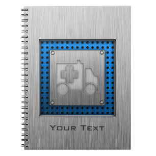 Ambulance; Metal-look Notebook