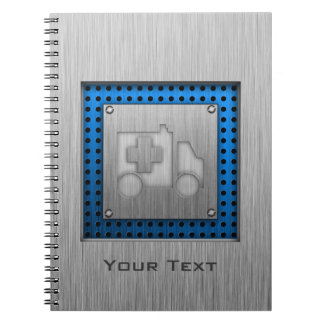 Ambulance; Metal-look Notebook