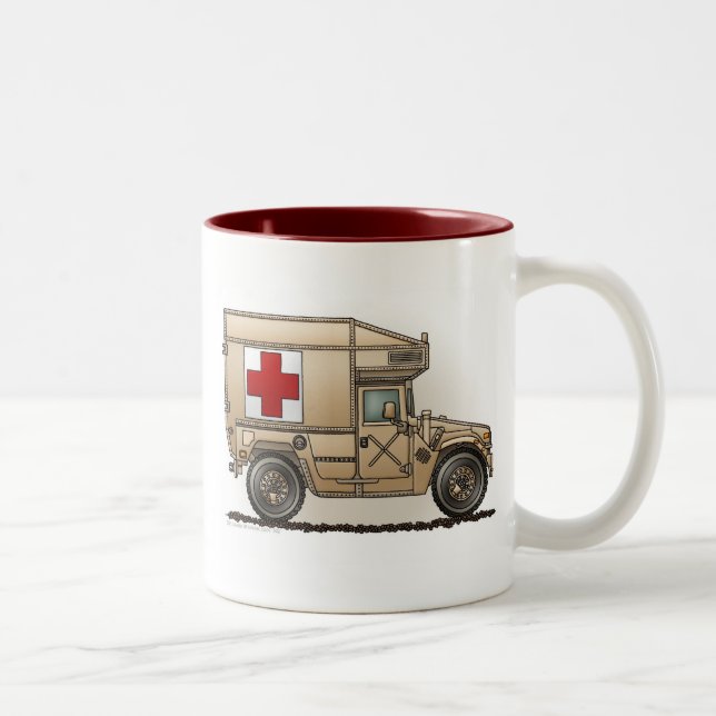 Ambulance Military Hummer Mugs (Right)