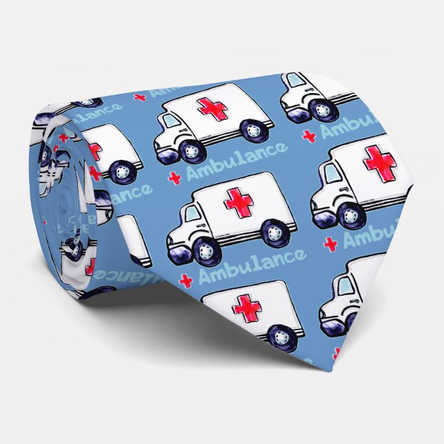 Ambulance Neck Tie (Rolled)