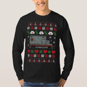Ambulance Paramedic Holiday  Hospital Van Ugly Chr T-Shirt