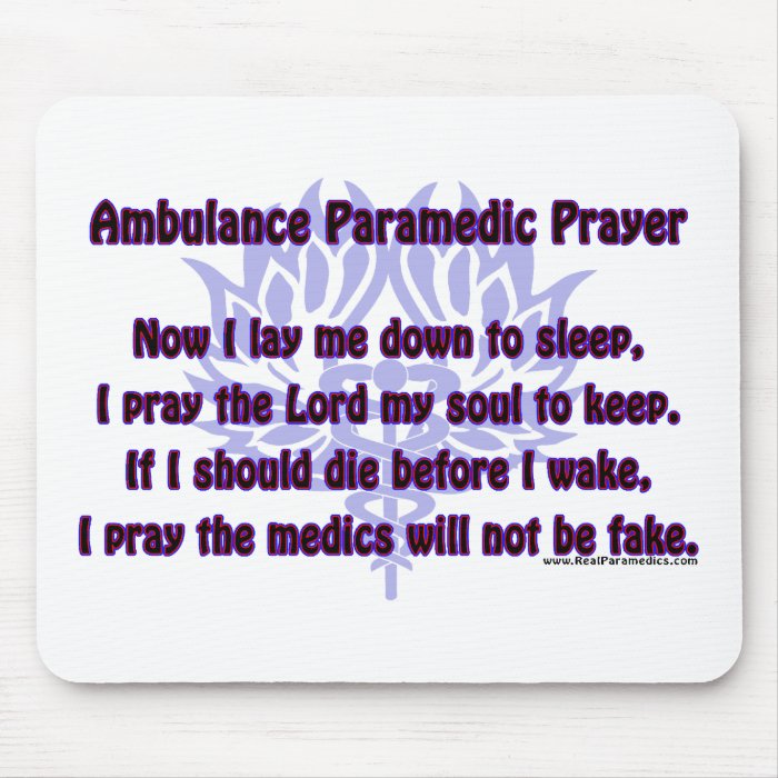 Ambulance Paramedic Prayer Mouse Mats