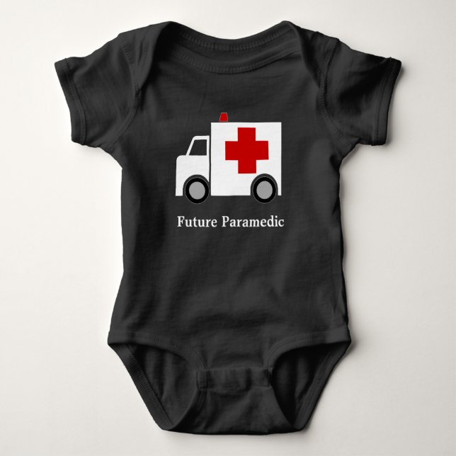 Ambulance | Personalized | Future Paramedic Baby Bodysuit (Front)
