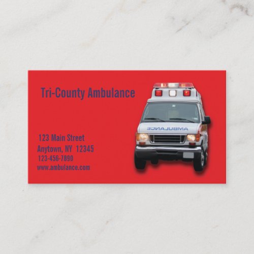 Ambulance Service Business Card