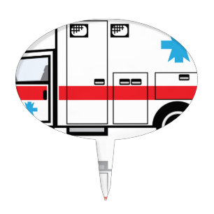Ambulance vector cake topper