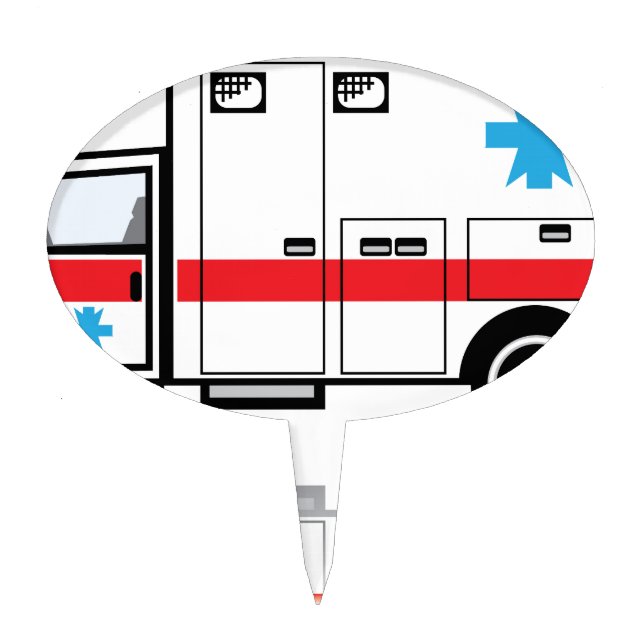 Ambulance vector cake topper (Front)
