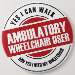 Ambulatory Wheelchair User Button