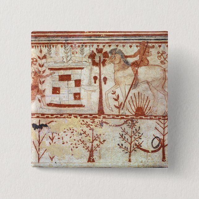 Ambush of the Trojan Prince Troilus Button (Front)