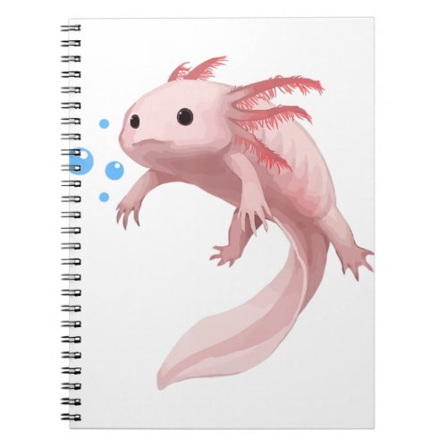 Ambystoma Mexicanum Cute Axolotl Teens Toddler Kid Notebook