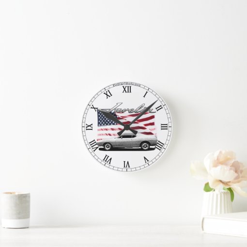 AMC Javelin AMX muscle car Clock Zazzle