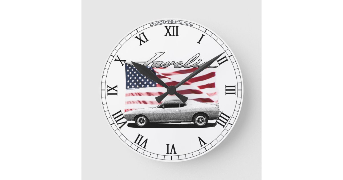 AMC Javelin AMX muscle car Clock Zazzle