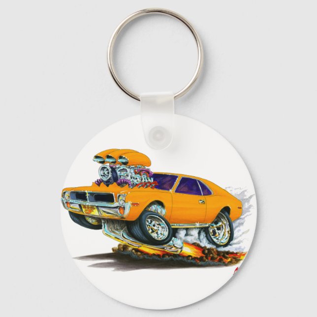 AMC Javelin Orange Car Keychain (Front)