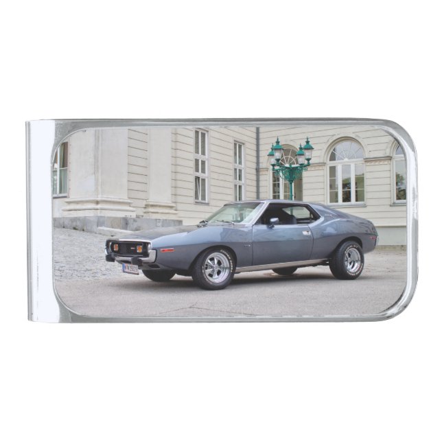 AMC Javelin SST 1974 Silver Finish Money Clip (Front)