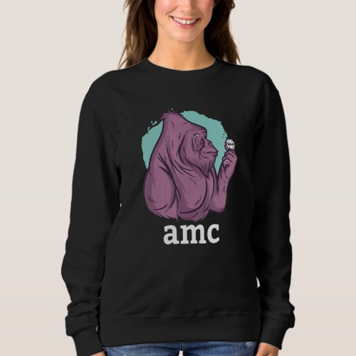 Amc To The Moon Short Squeeze Ape Investing Stock  Sweatshirt