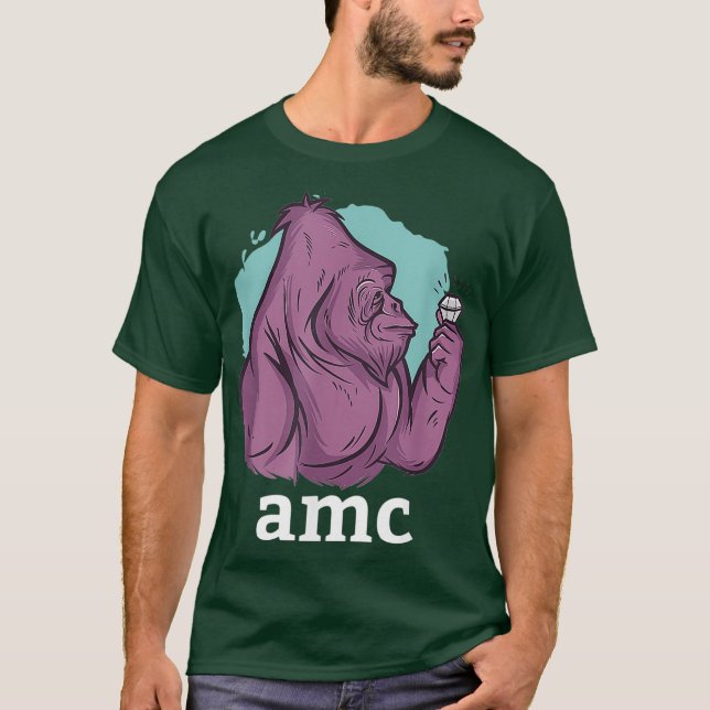 AMC to the moon Short Squeeze Ape Investing T-Shirt (Front)