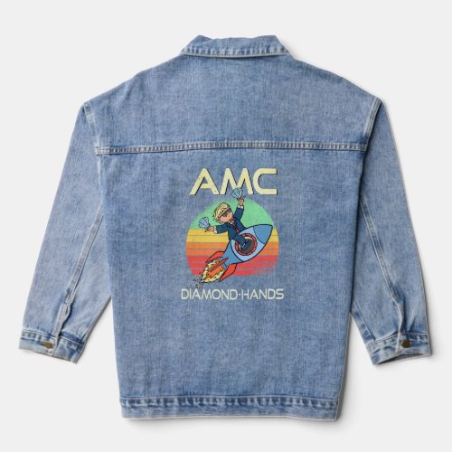 Amc To The Moon Wallstreetbets  Denim Jacket