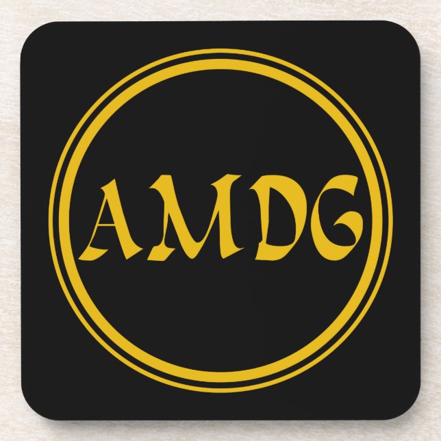 AMDG BEVERAGE COASTER (Front)