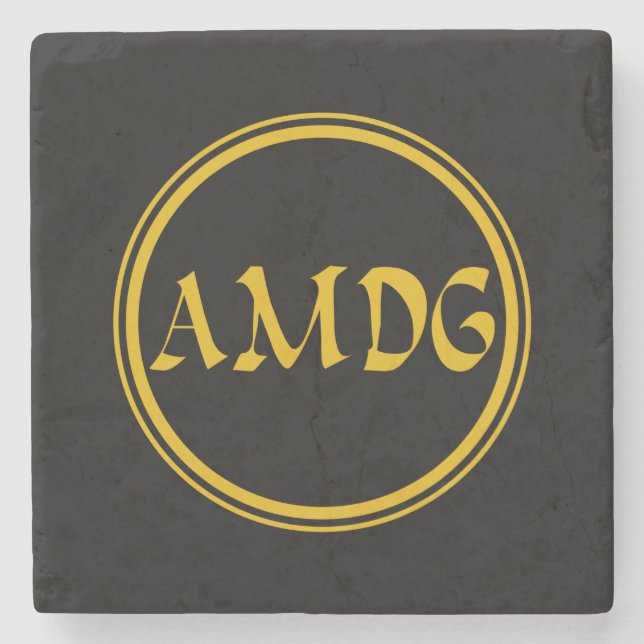 AMDG STONE COASTER (Front)