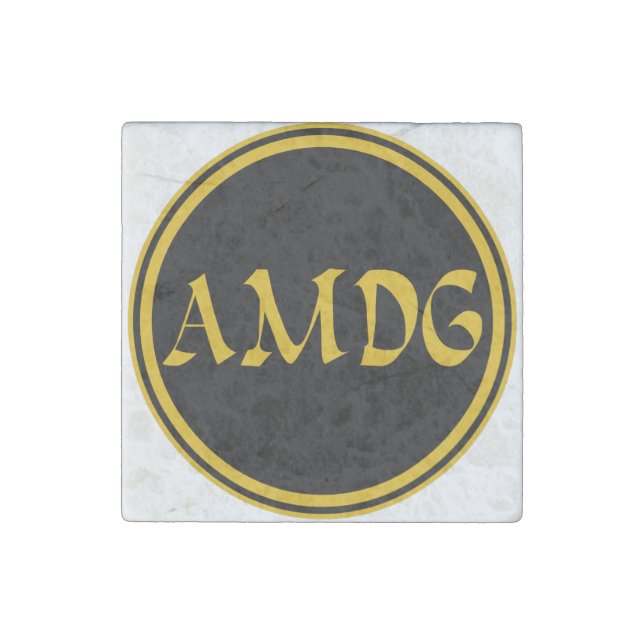 AMDG STONE MAGNET (Front)