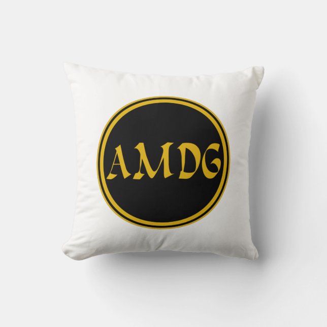 AMDG THROW PILLOW (Front)