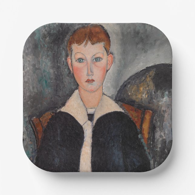 Amedeo Modigliani - Boy in Sailor Suit Paper Plates (Front)