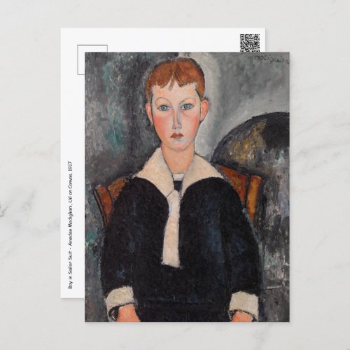 Amedeo Modigliani _ Boy in Sailor Suit Postcard