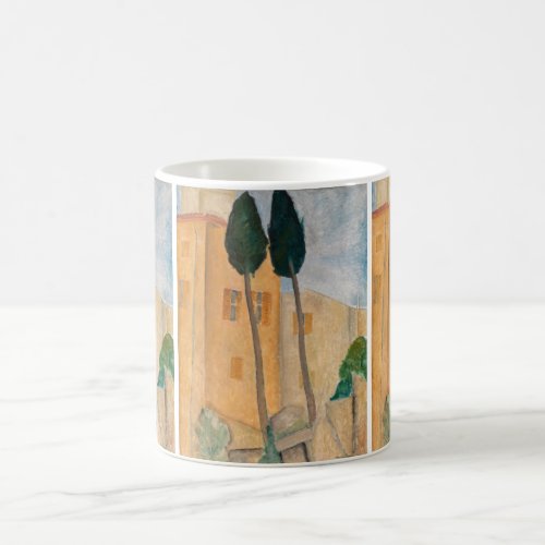 Amedeo Modigliani _ Cypresses and Houses at Cagnes Coffee Mug