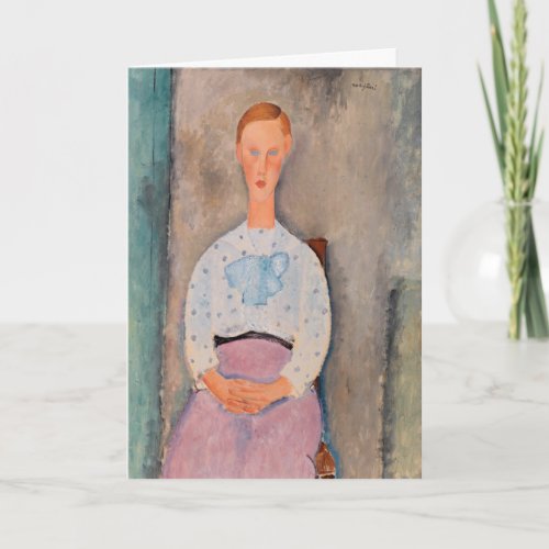 Amedeo Modigliani _ Girl with a Polka_Dot Blouse Card