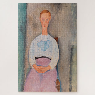 Amedeo Modigliani - Girl with a Polka-Dot Blouse Jigsaw Puzzle