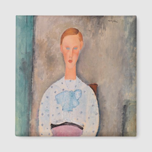 Amedeo Modigliani _ Girl with a Polka_Dot Blouse Magnet