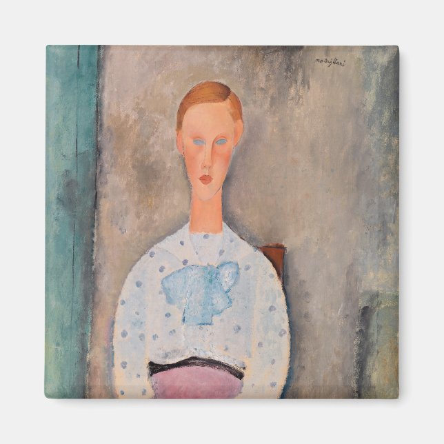 Amedeo Modigliani - Girl with a Polka-Dot Blouse Magnet (Front)