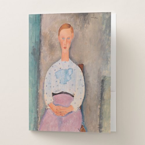 Amedeo Modigliani _ Girl with a Polka_Dot Blouse Pocket Folder