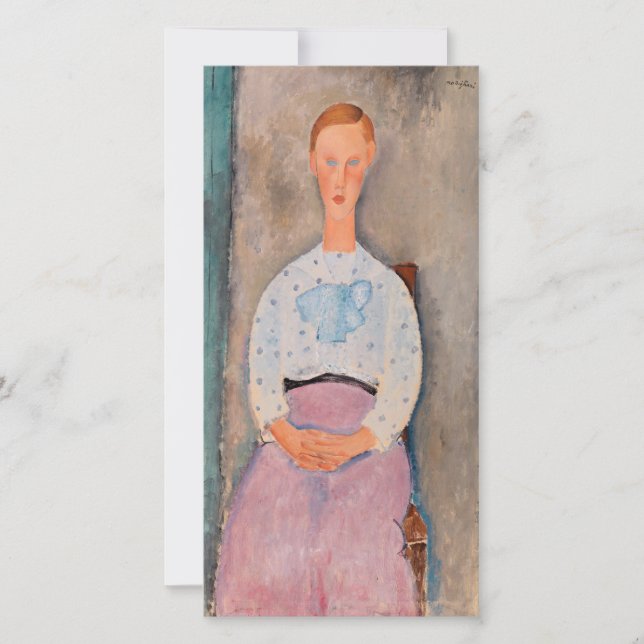 Amedeo Modigliani - Girl with a Polka-Dot Blouse Thank You Card (Front)
