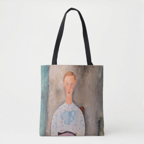 Amedeo Modigliani _ Girl with a Polka_Dot Blouse Tote Bag