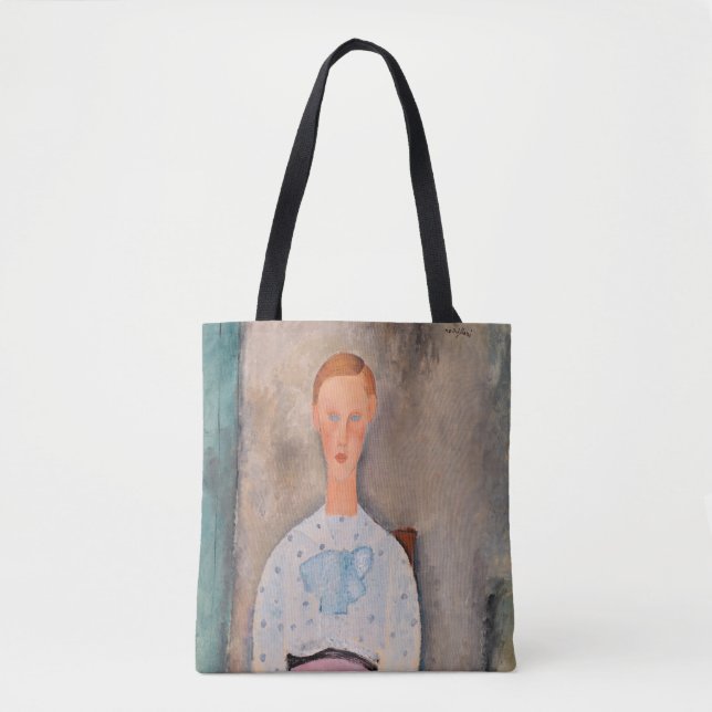 Amedeo Modigliani - Girl with a Polka-Dot Blouse Tote Bag (Front)