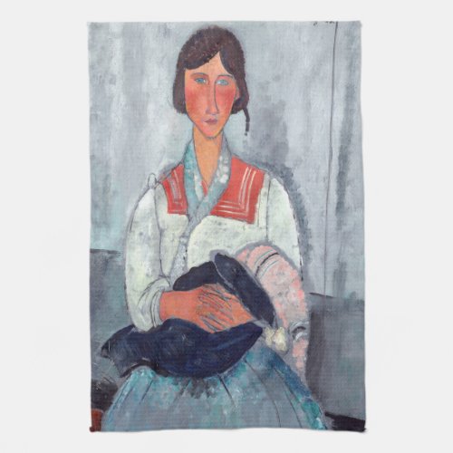 Amedeo Modigliani _ Gypsy Woman with Baby Kitchen Towel