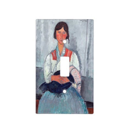 Amedeo Modigliani _ Gypsy Woman with Baby Light Switch Cover