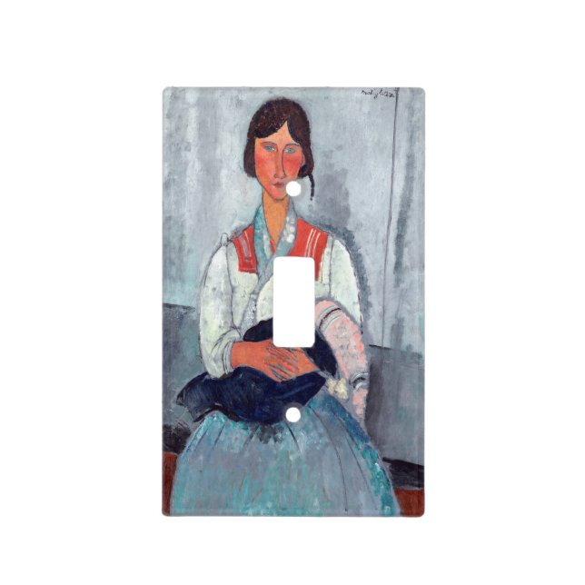 Amedeo Modigliani - Gypsy Woman with Baby Light Switch Cover (Front)