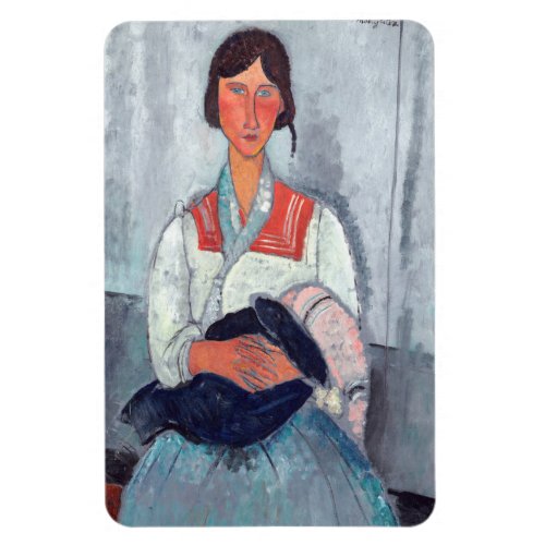 Amedeo Modigliani _ Gypsy Woman with Baby Magnet