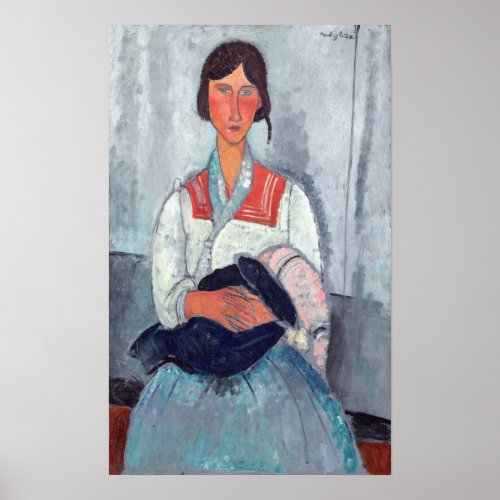 Amedeo Modigliani _ Gypsy Woman with Baby Poster