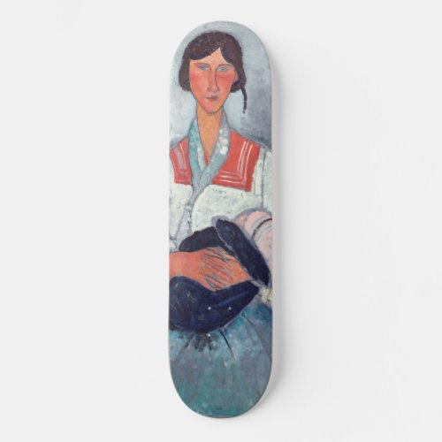 Amedeo Modigliani _ Gypsy Woman with Baby Skateboard